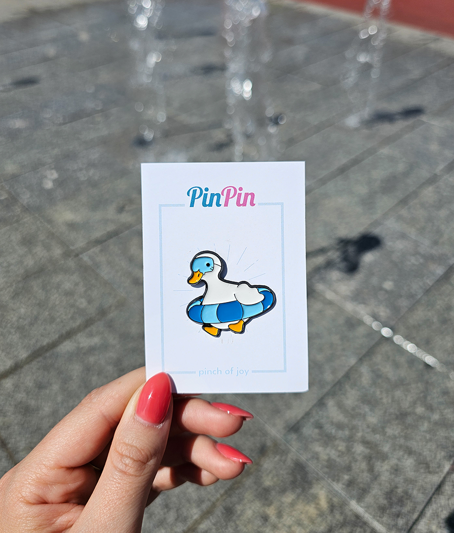Pin Metalic Aqua Goose