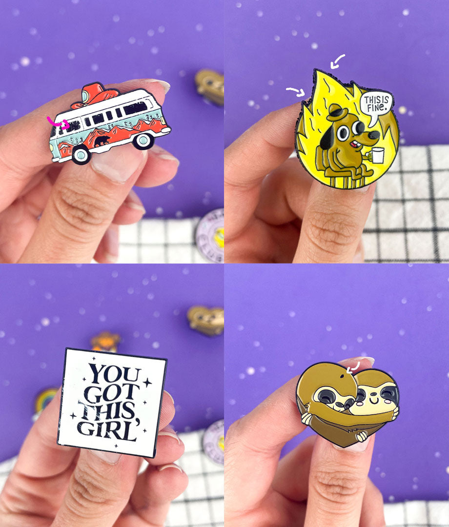 Oopsie Pin Metalic Bubbles