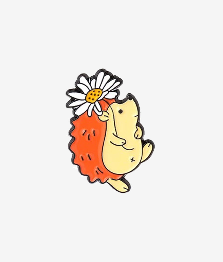 Pin Metalic Happy Hedgehog