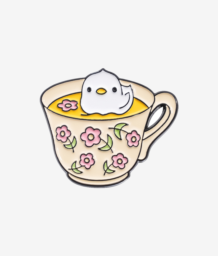 Pin Metalic Tea Duck