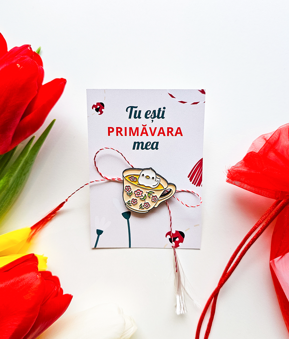 Pin Metalic Tea Duck