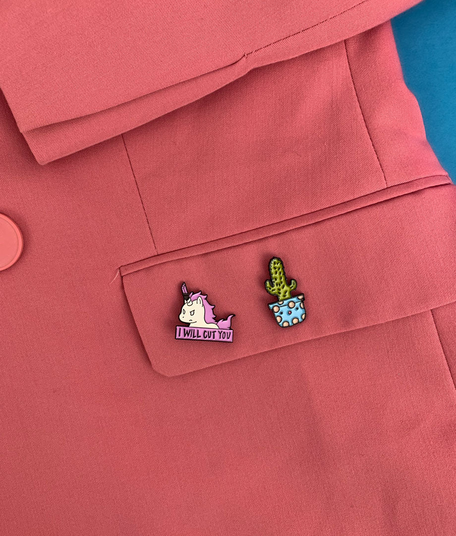 Pin Metalic Surprised Cactus