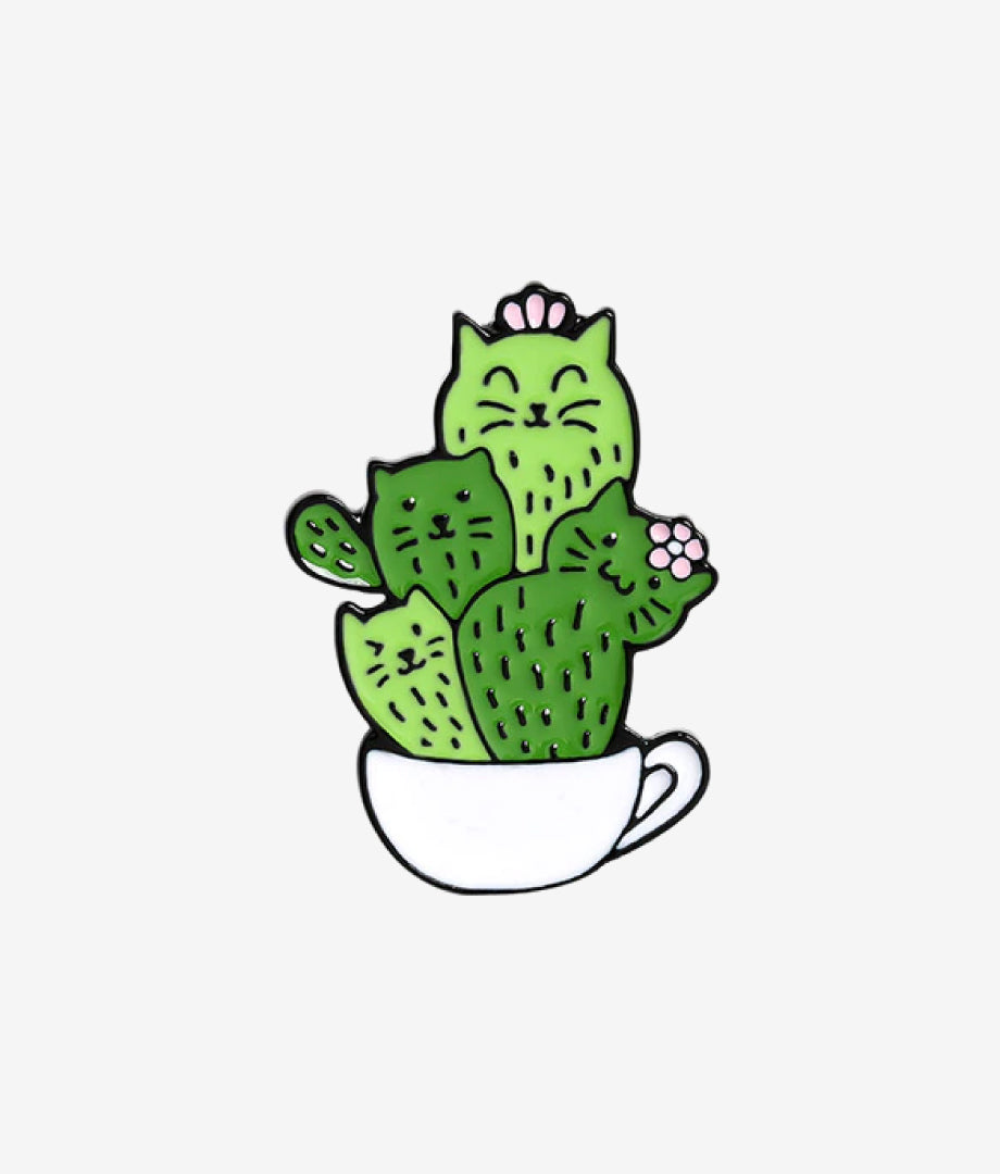 Pin Metalic Cactus Coffee