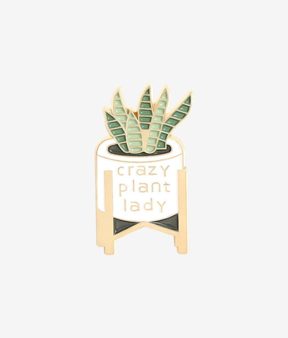Pin Metalic Crazy Plant Lady
