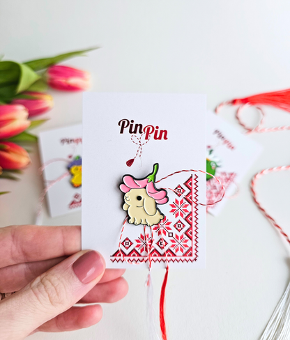Pin Metalic Bloom Bunny