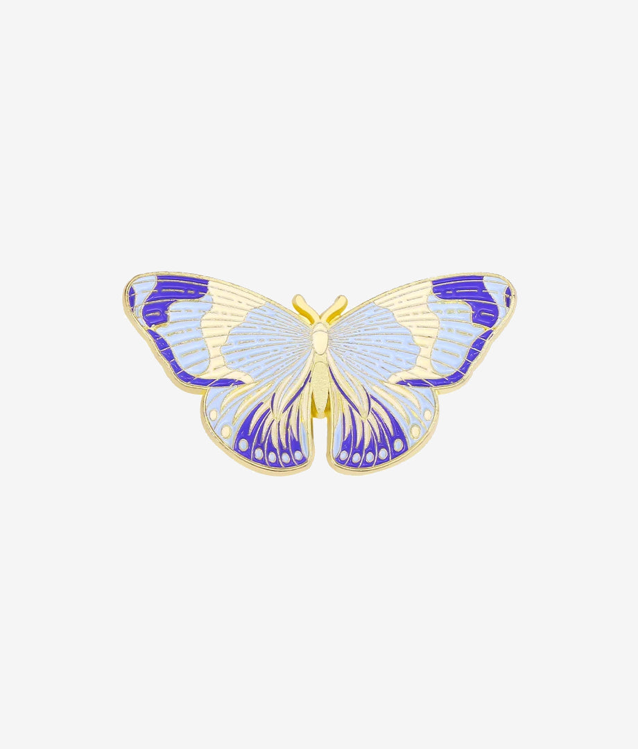 Pin Metalic Blue Butterfly