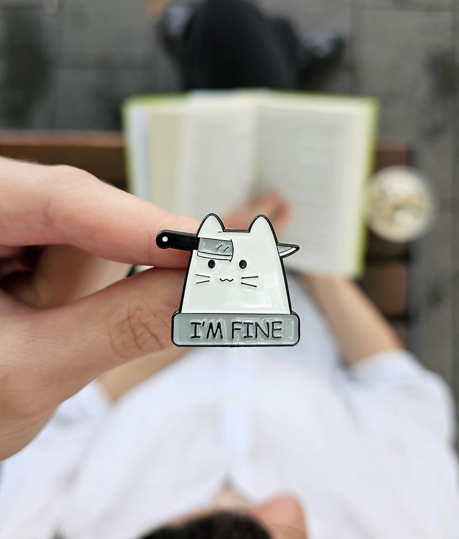 Pin Metalic Sarcastic Cat