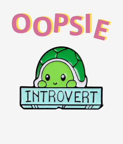 Oopsie Pin Metalic Introvert Turtle