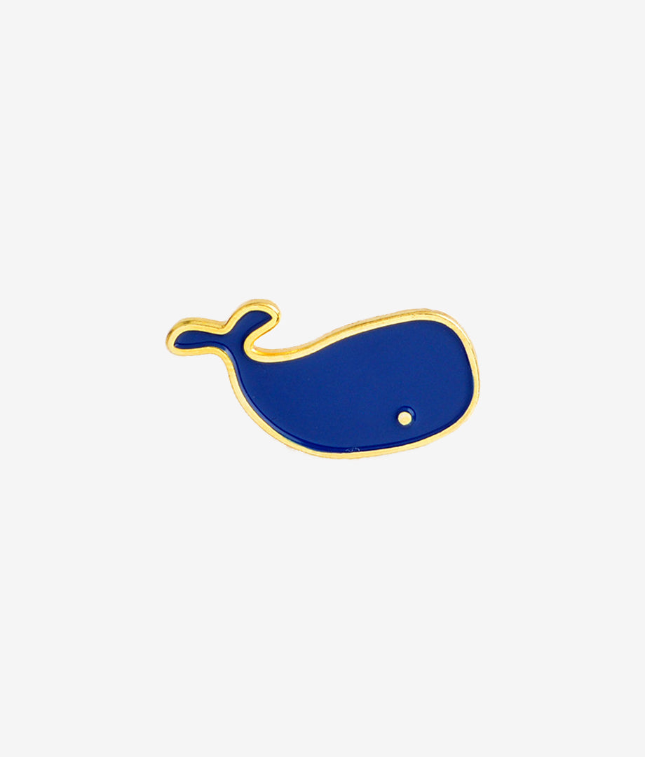 Pin Metalic Blue Whale