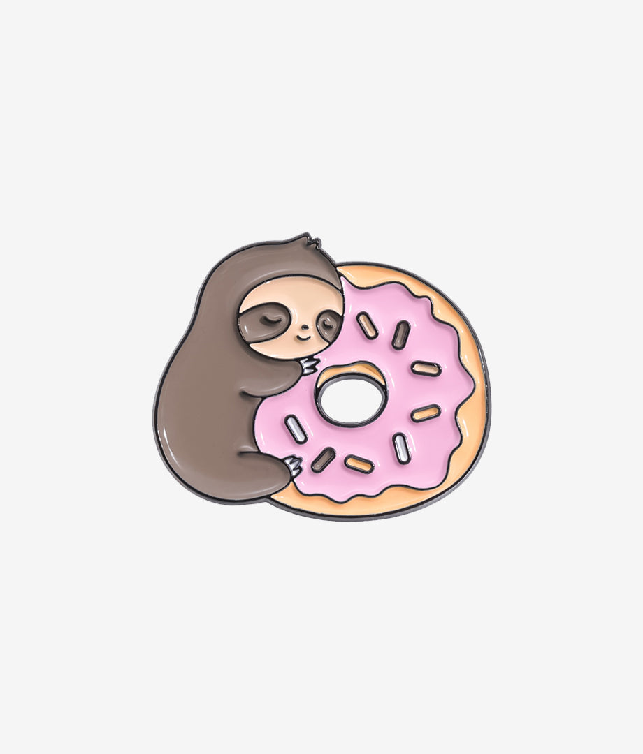 Pin Metalic Doughnut Sloth