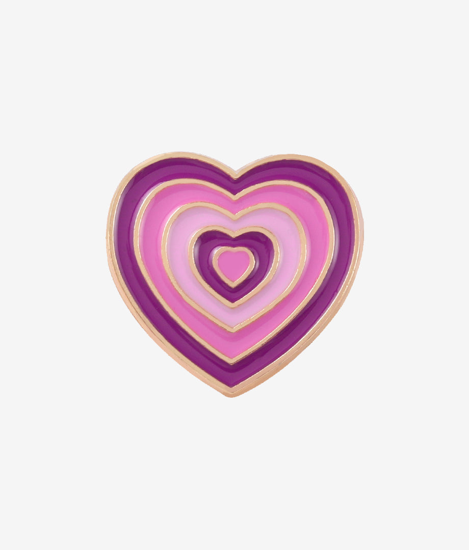Pin Metalic Pink Gradient Heart