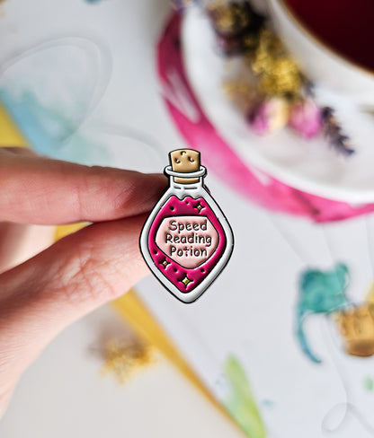 Pin Metalic Speed Reading Potion