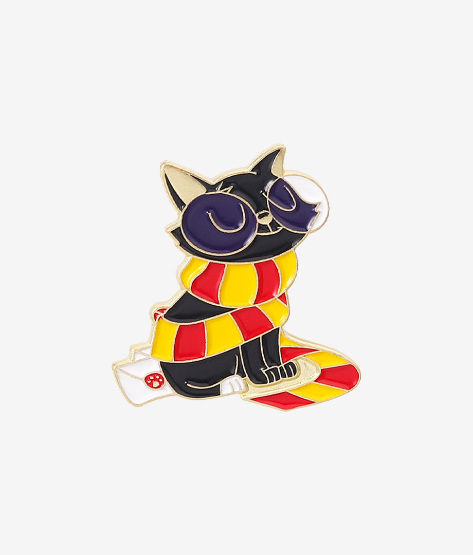 Pin Metalic Cat Wizard