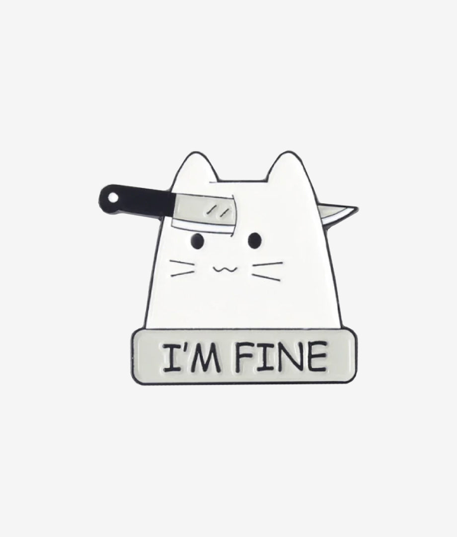 Pin Metalic Sarcastic Cat