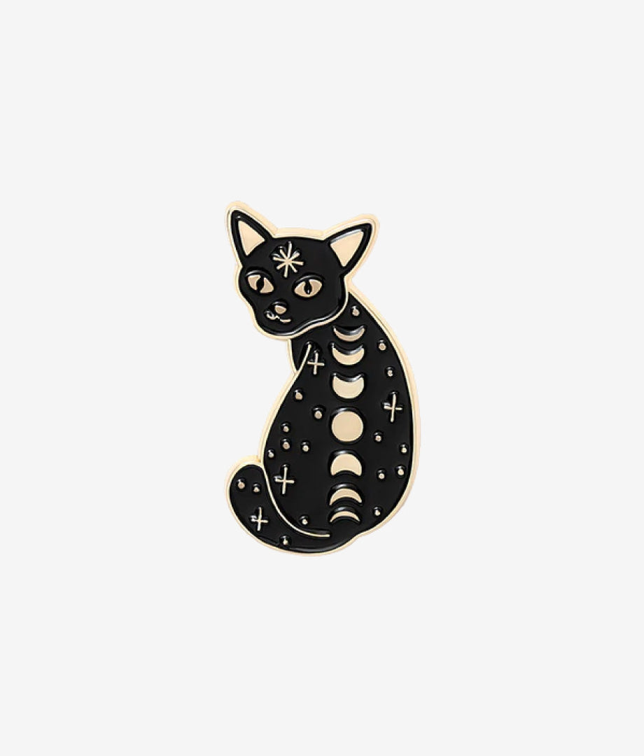 Pin Metalic Black Cat