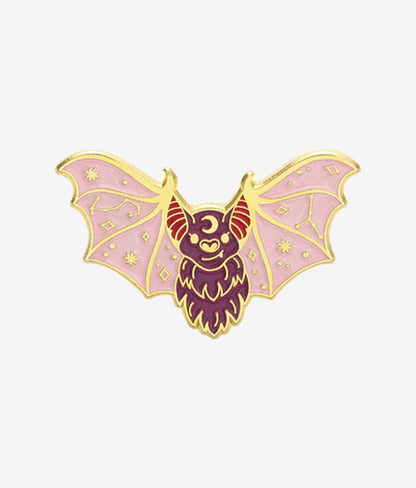 Pin Metalic Starry Pink Bat