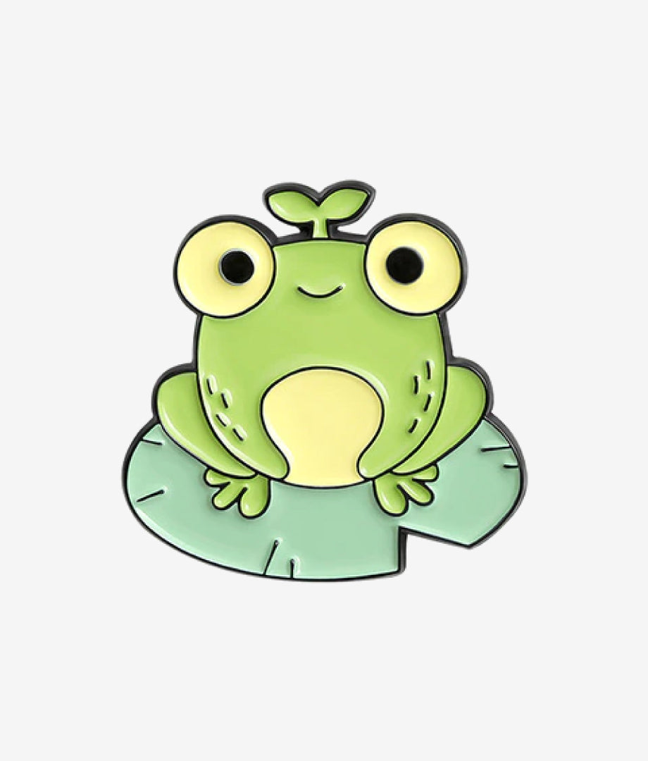 Pin Metalic Lily Pad Froggy