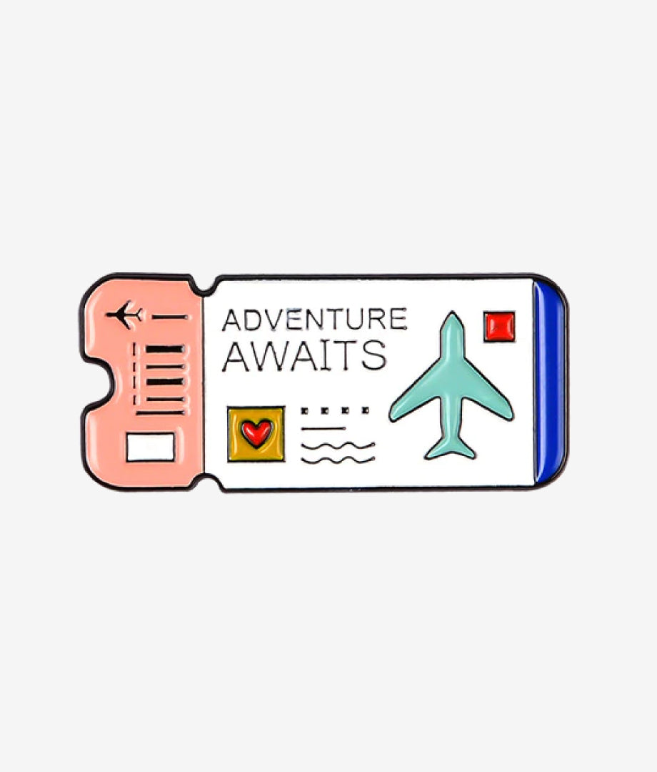 Pin Metalic Plane Ticket