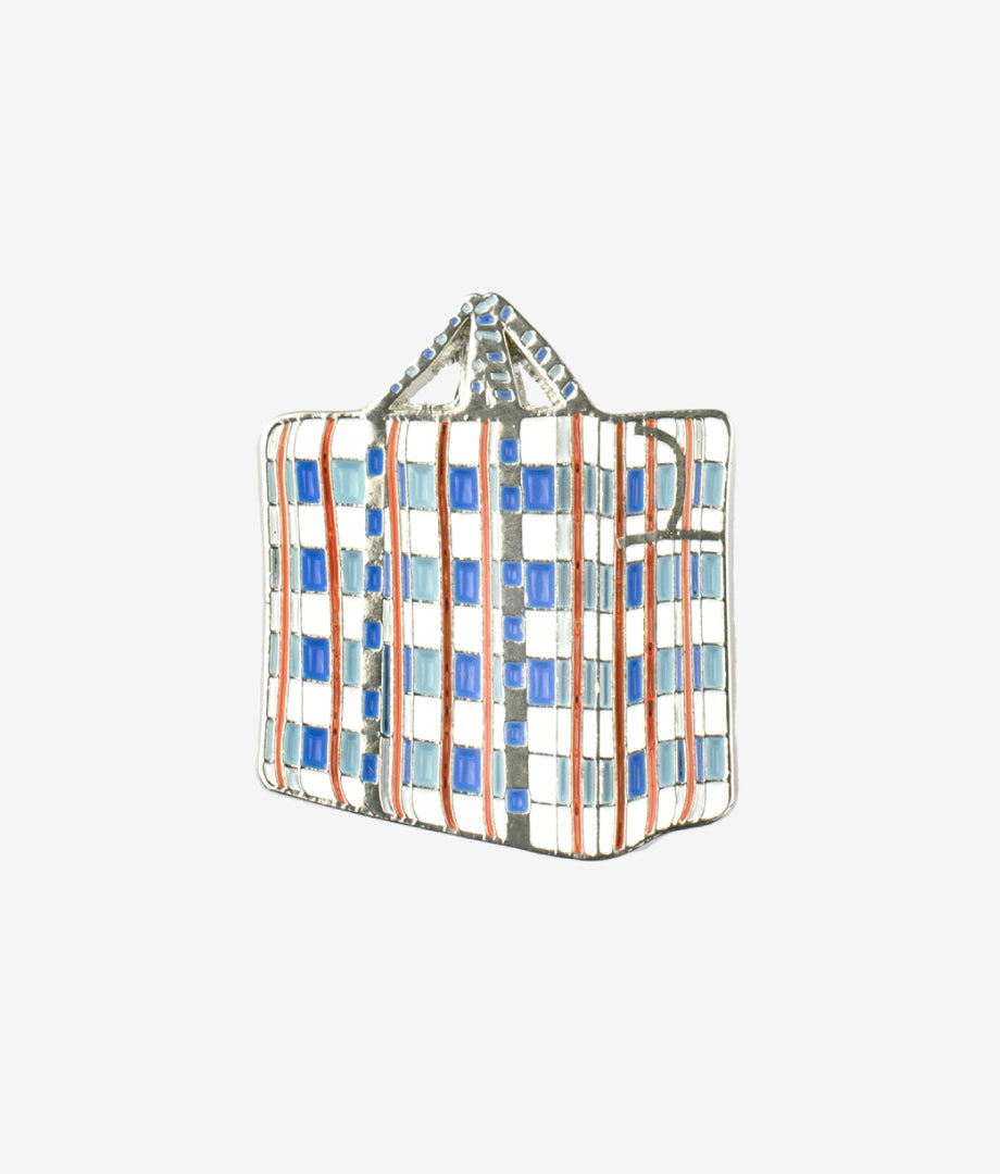 Pin Metalic Raffia Bag